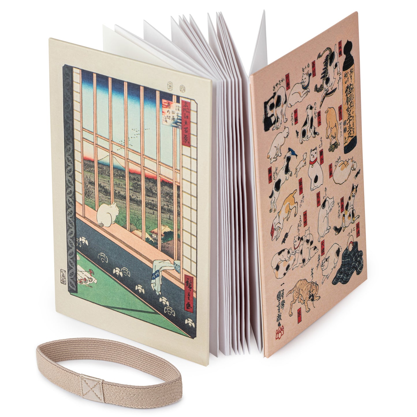 Lucky Cat Japanese Stamp Book open
