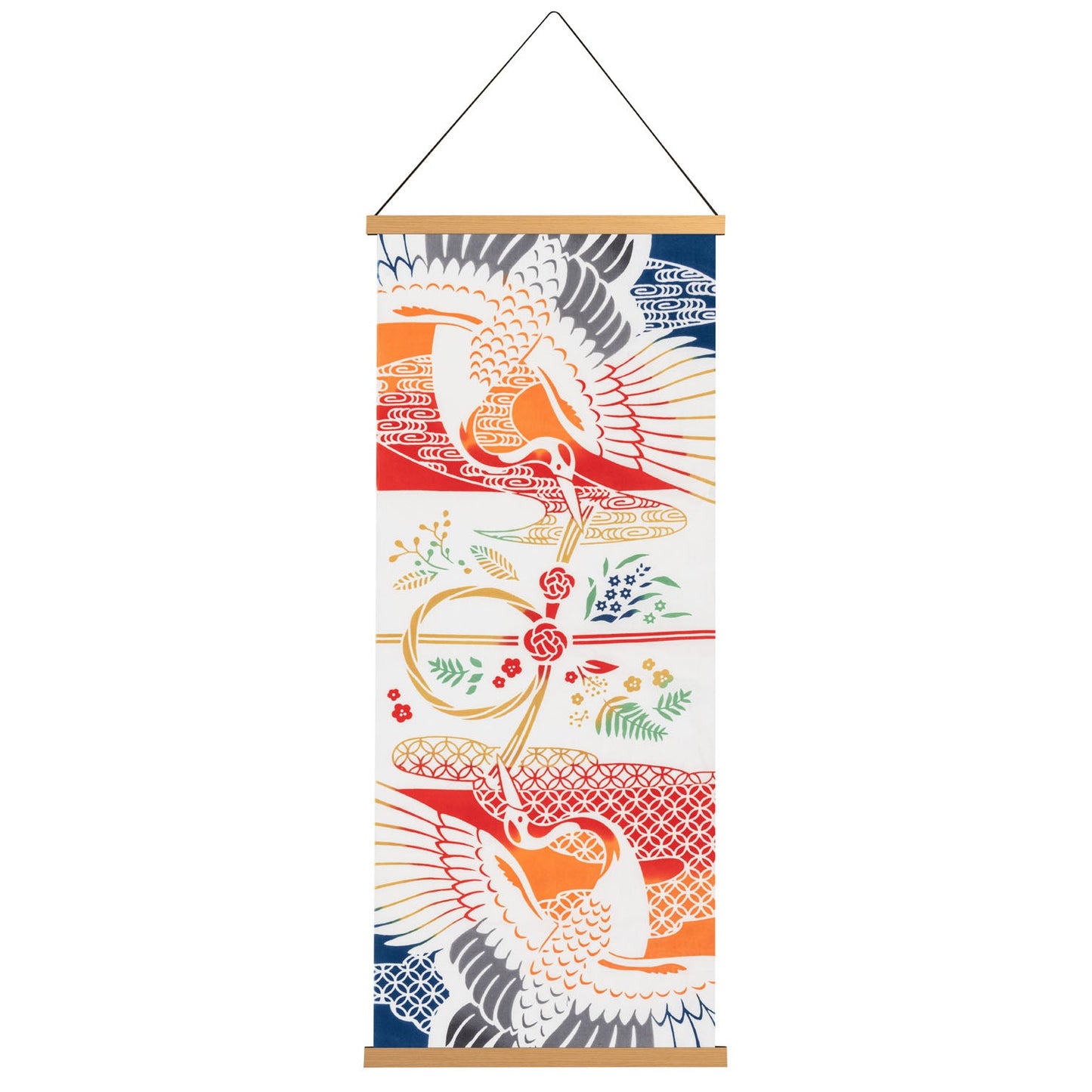Lucky Cranes Japanese Wall Tapestry Set