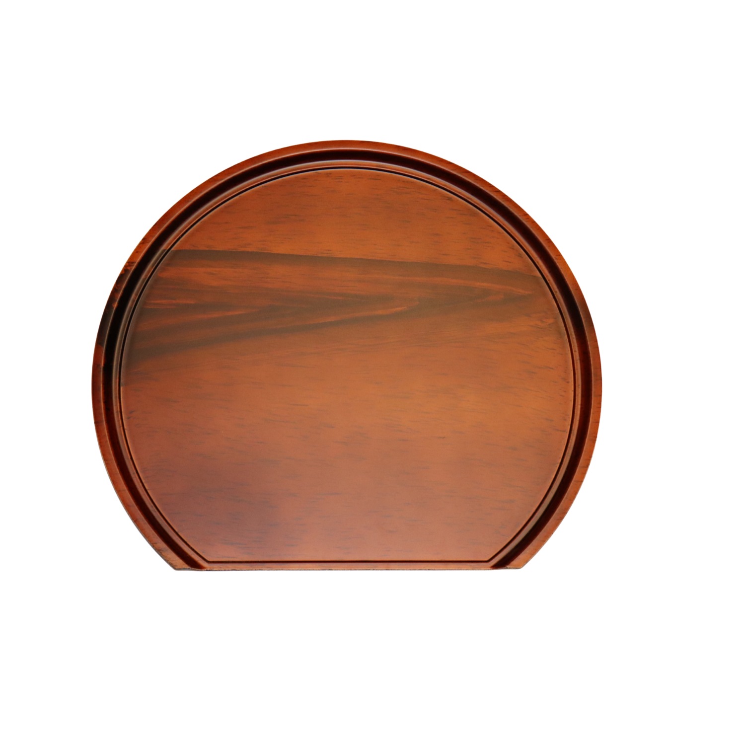 Large Brown Half Moon Japanese Tray top