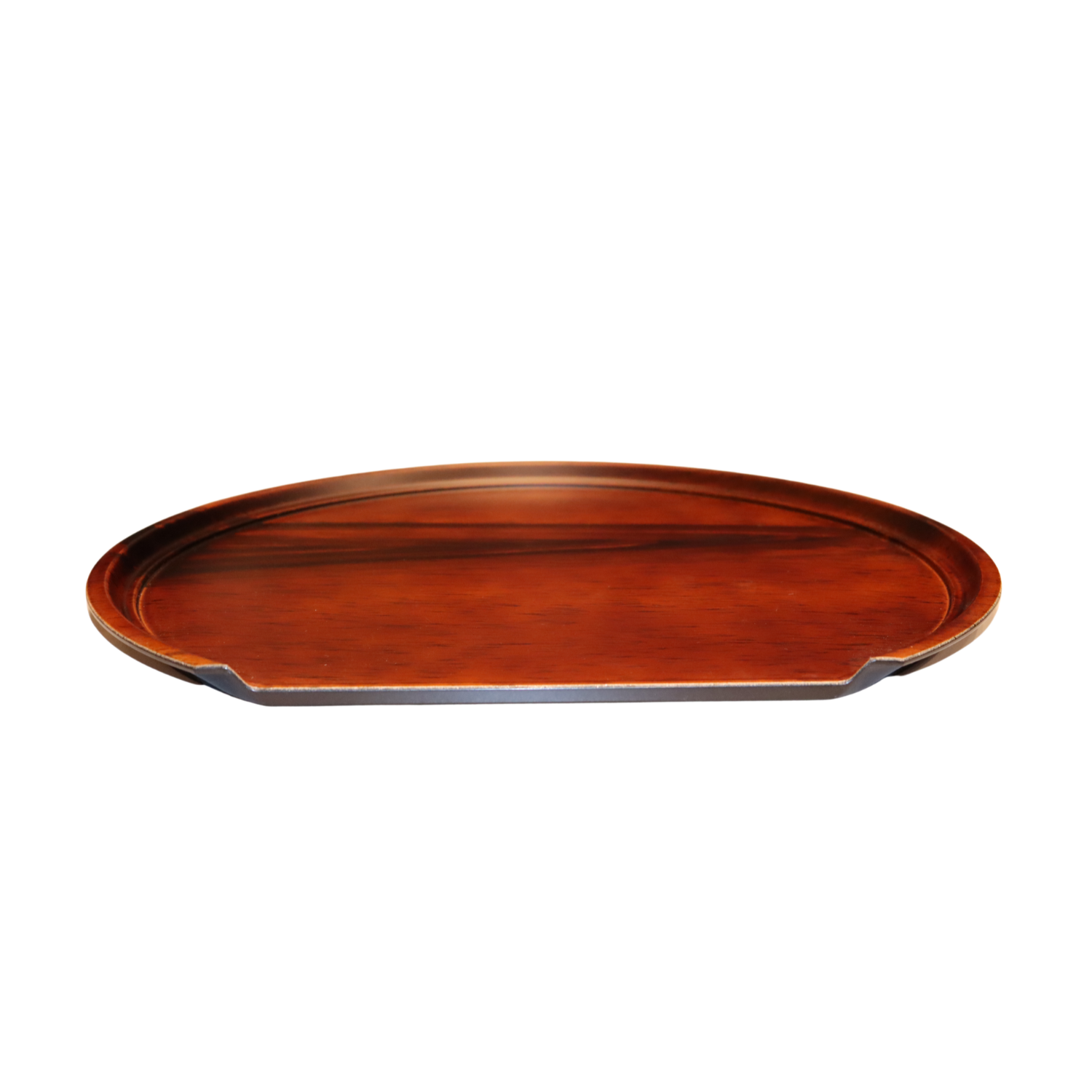 Large Brown Half Moon Japanese Tray side