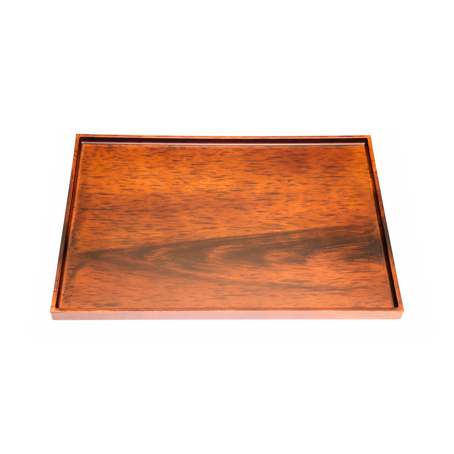 Medium Brown Oblong Wood Effect Japanese Tray