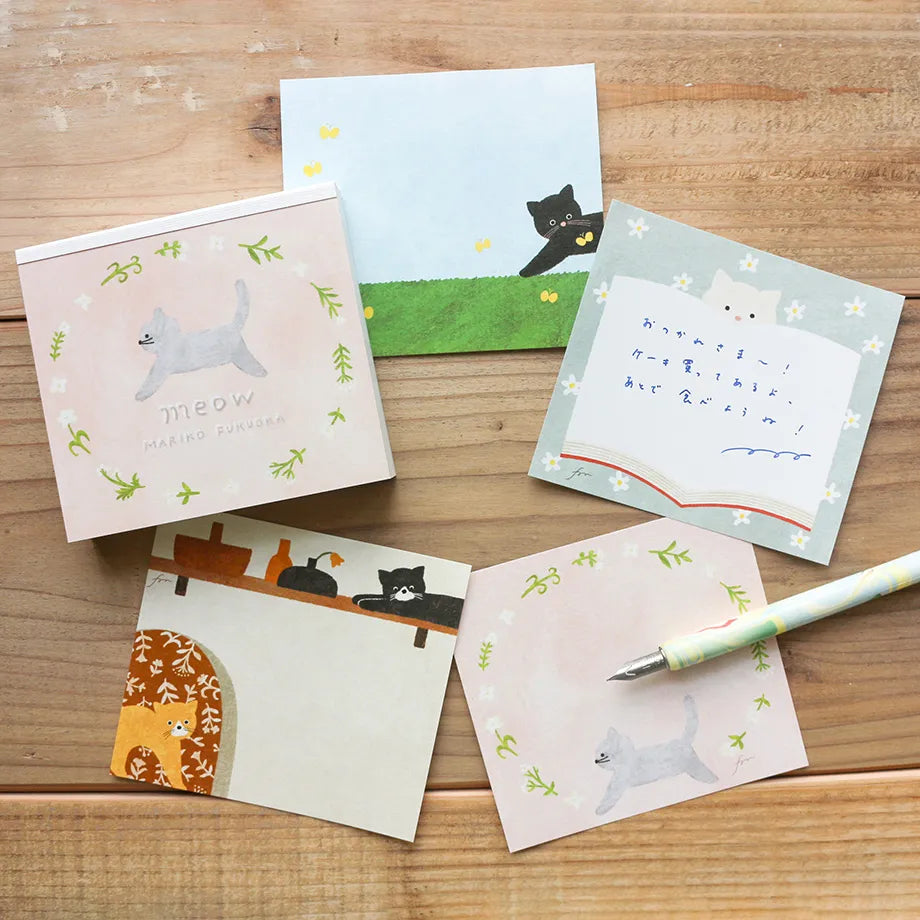 Meow Cat Small Japanese Memo Pad lifestyle
