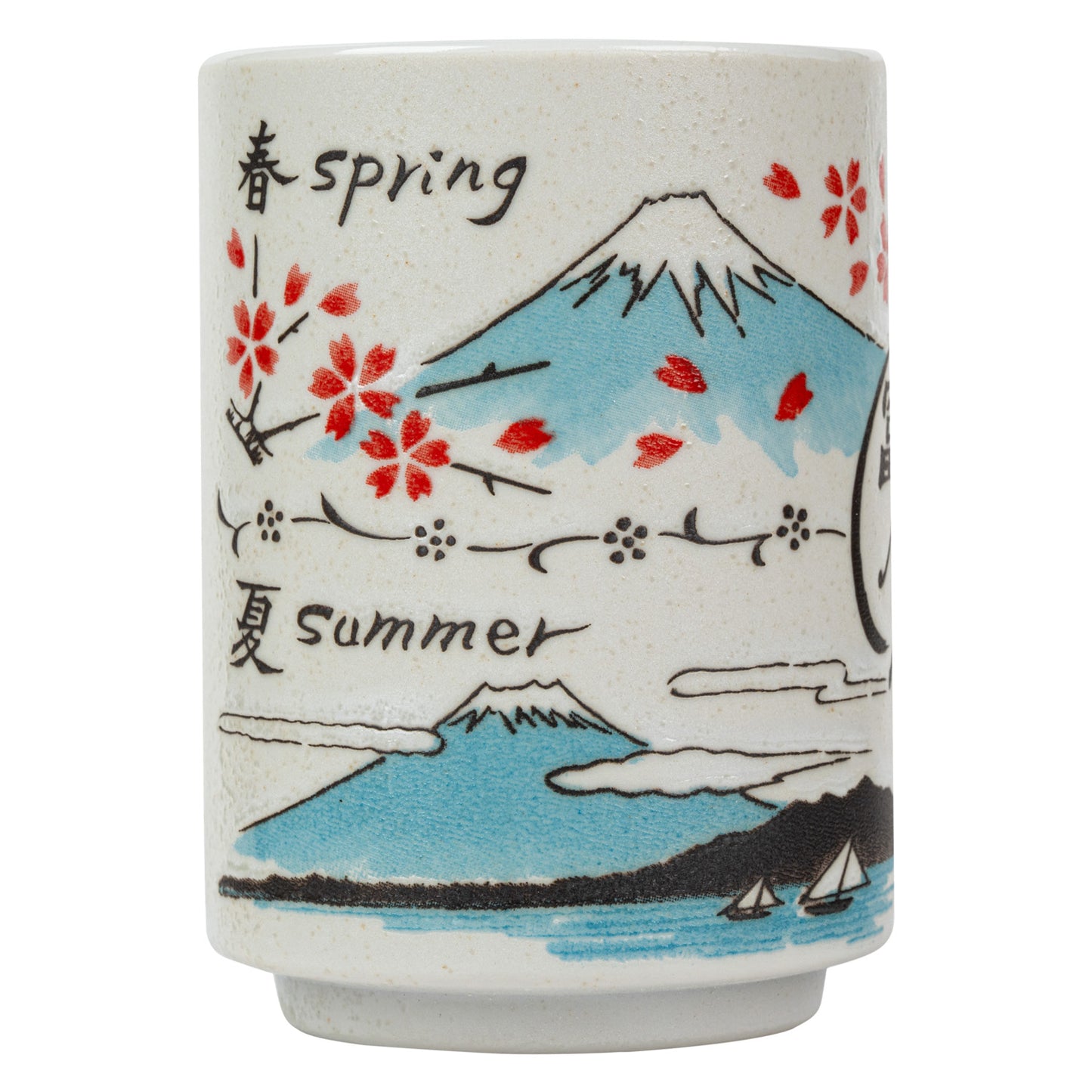 Mount Fuji Four Seasons Japanese Tea Cup side