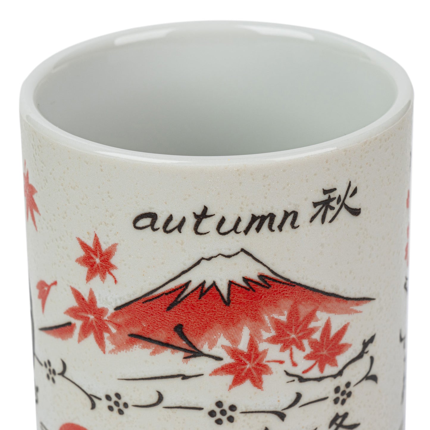 Mount Fuji Four Seasons Japanese Tea Cup detail