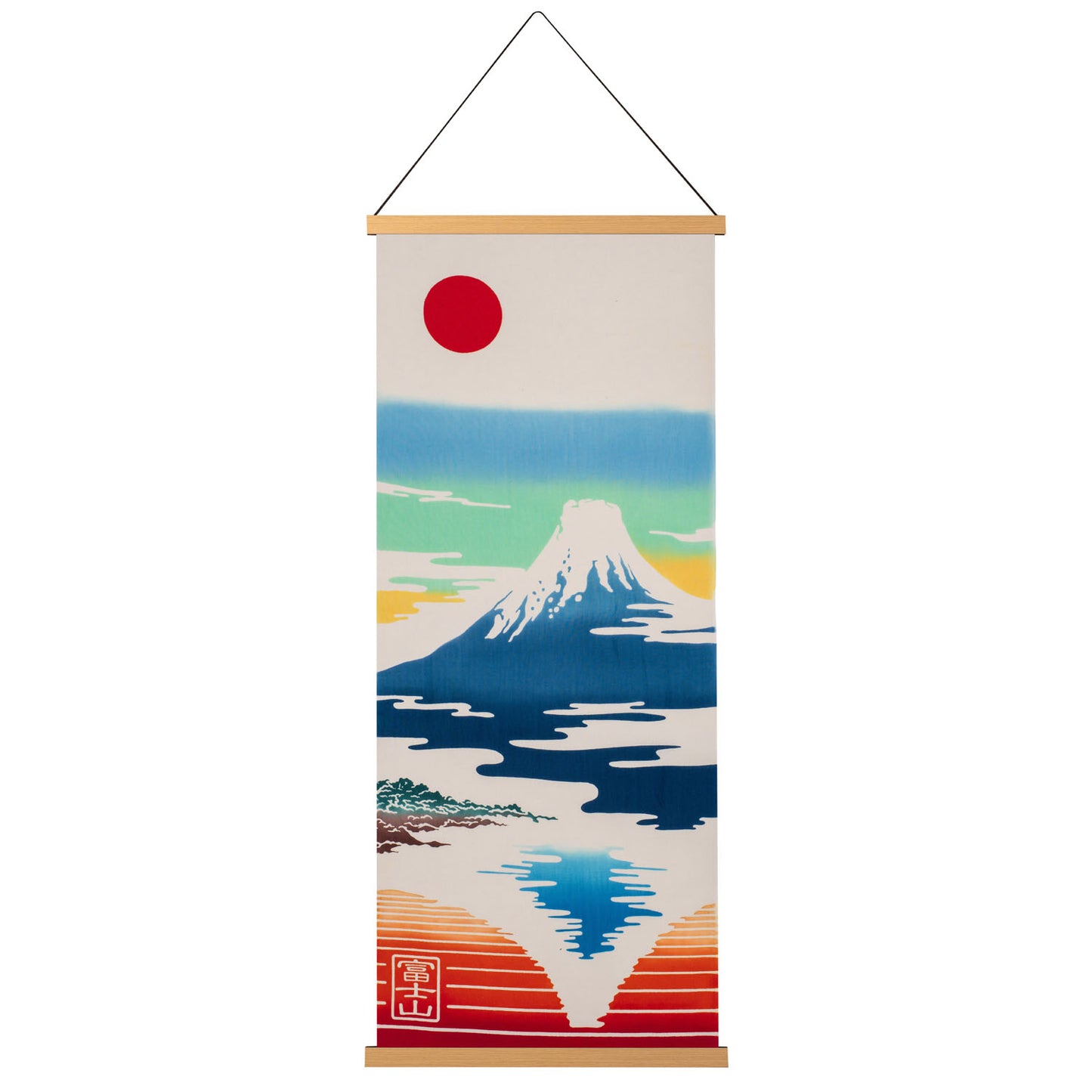 Mount Fuji Japanese Wall Hanging Set reverse