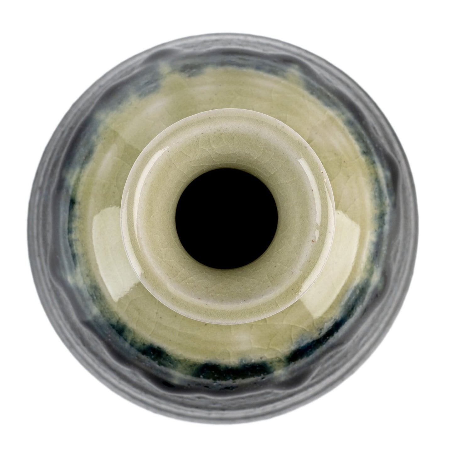 Navy and Sage Japanese Mini Vase top