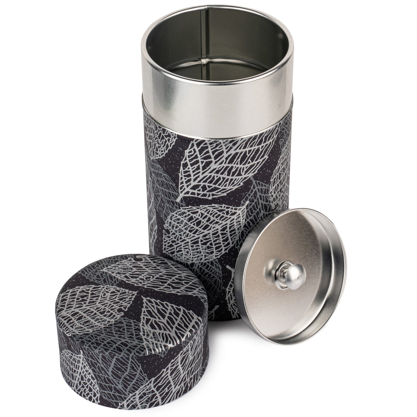 Navy Leaf Premium Japanese Tea Caddy open