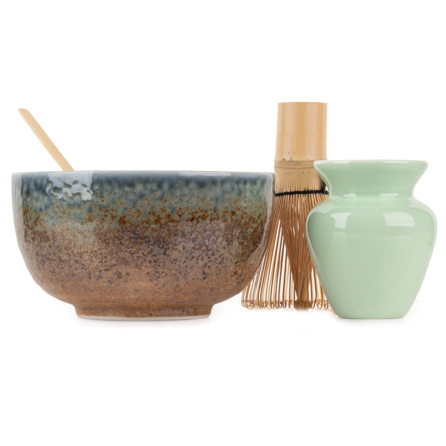 New Aki Japanese Matcha Tea Bowl Gift Set side