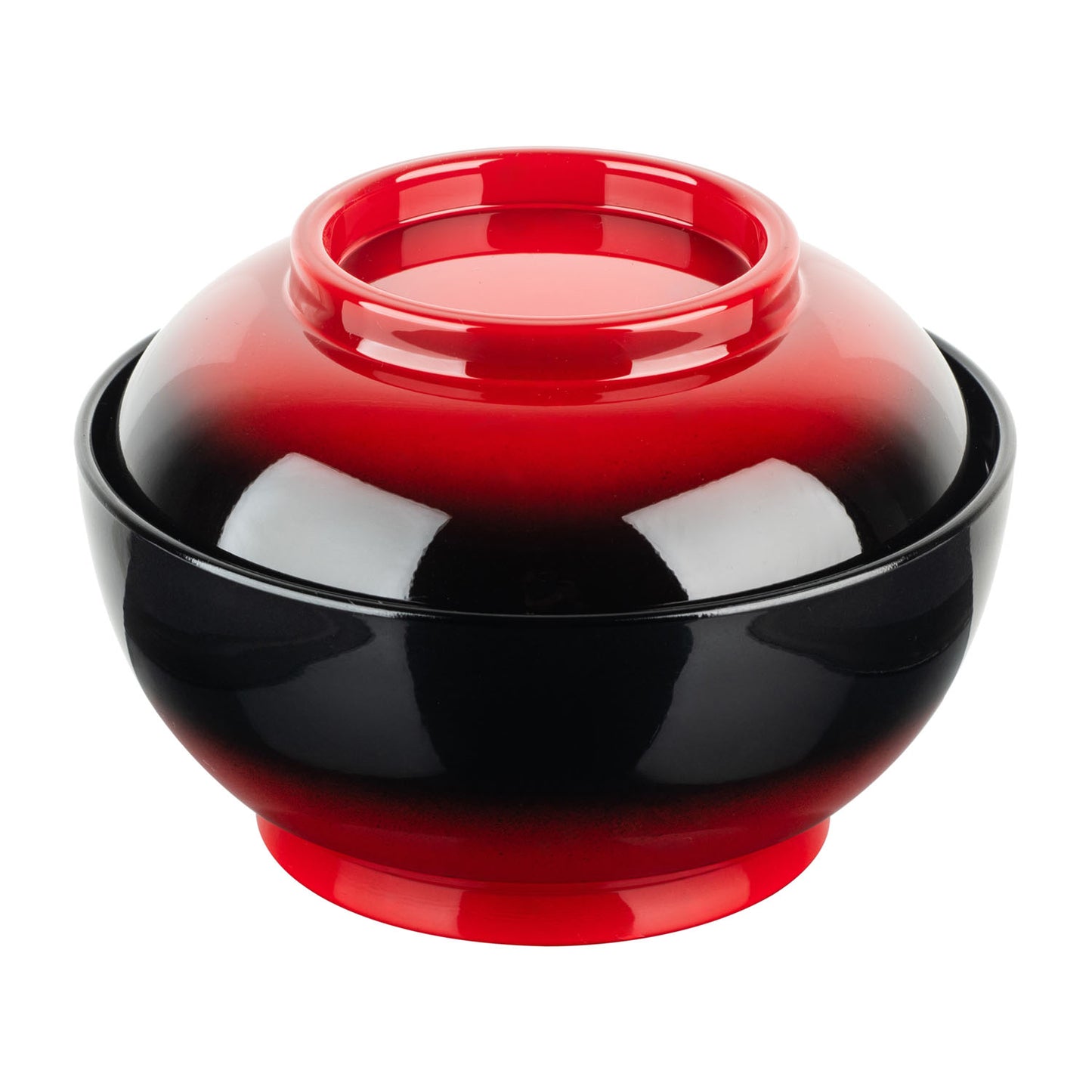 Okonomi Japanese Lacquer Soup Bowl and Lid