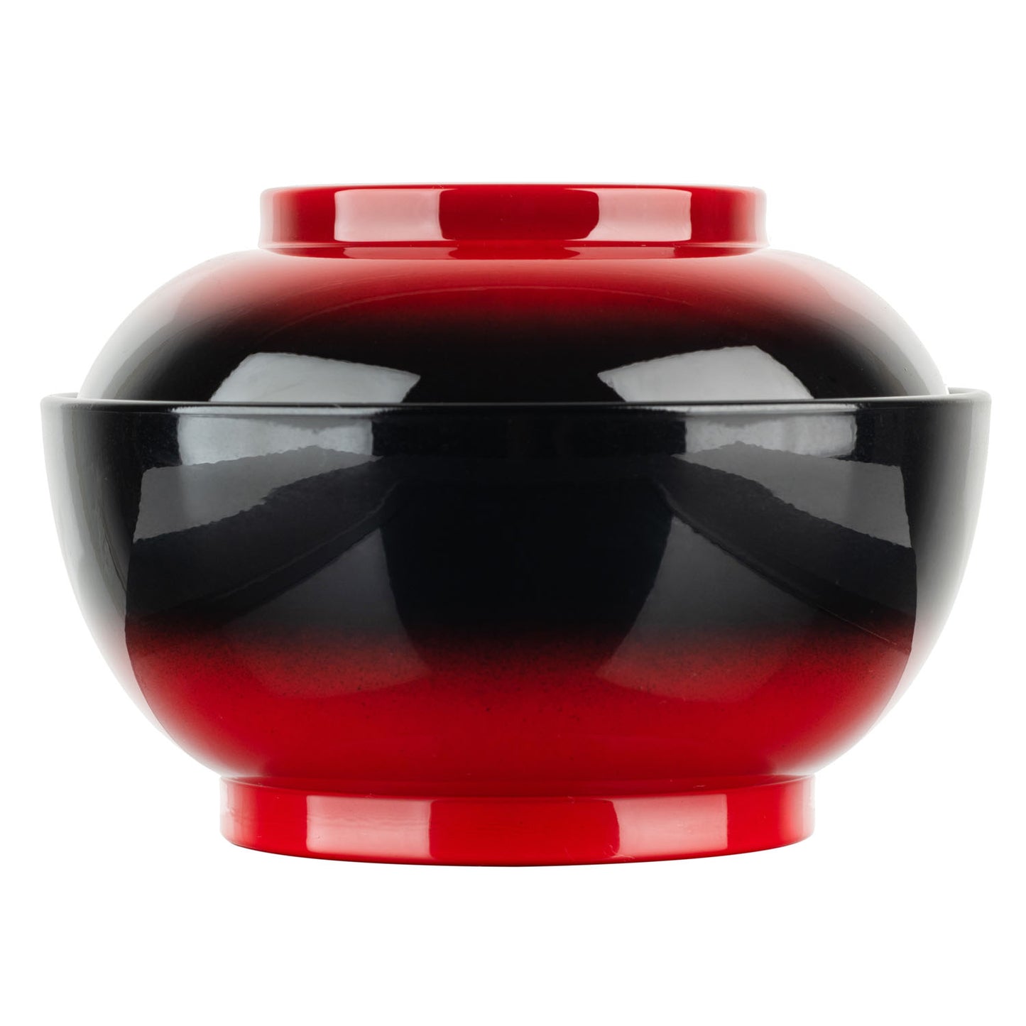 Okonomi Japanese Lacquer Soup Bowl and Lid side