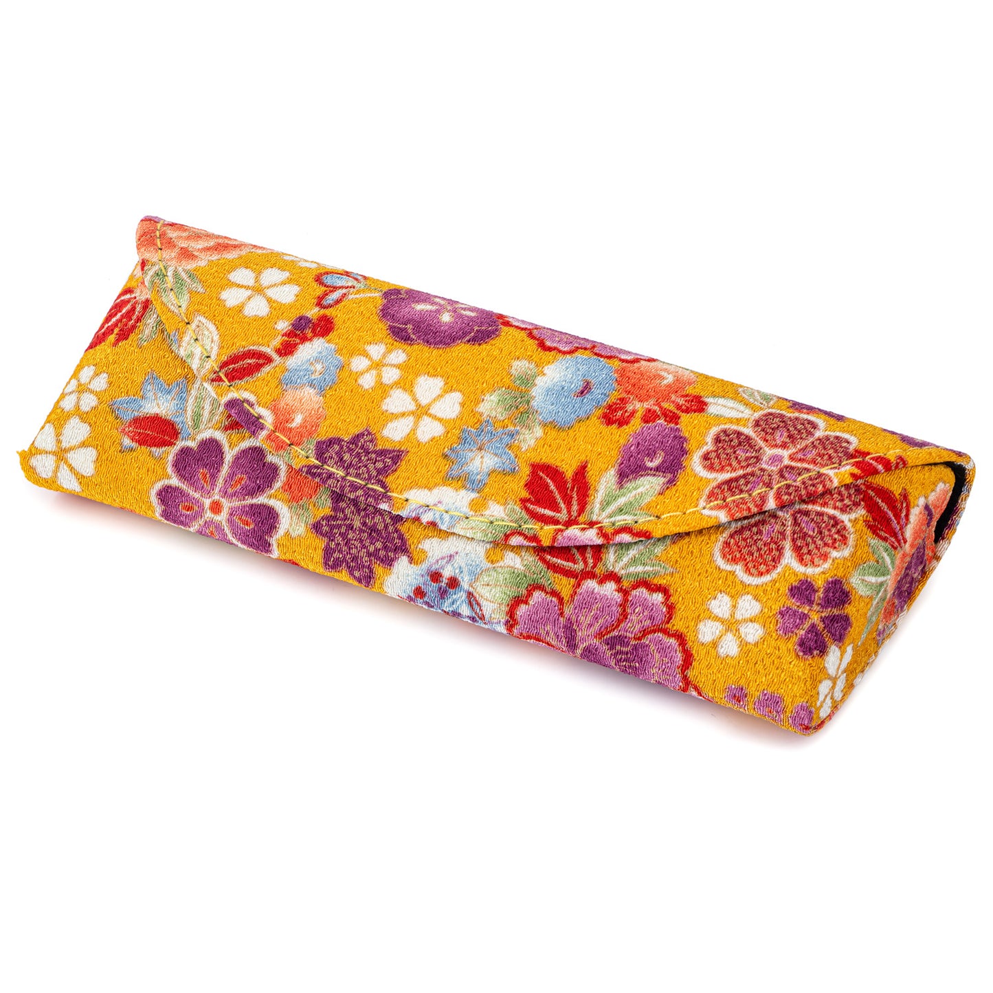 Orange Floral Japanese Glasses Case