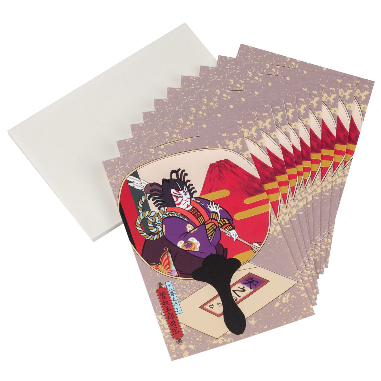 Pack 10 Kabuki Actor Japanese Greetings Cards