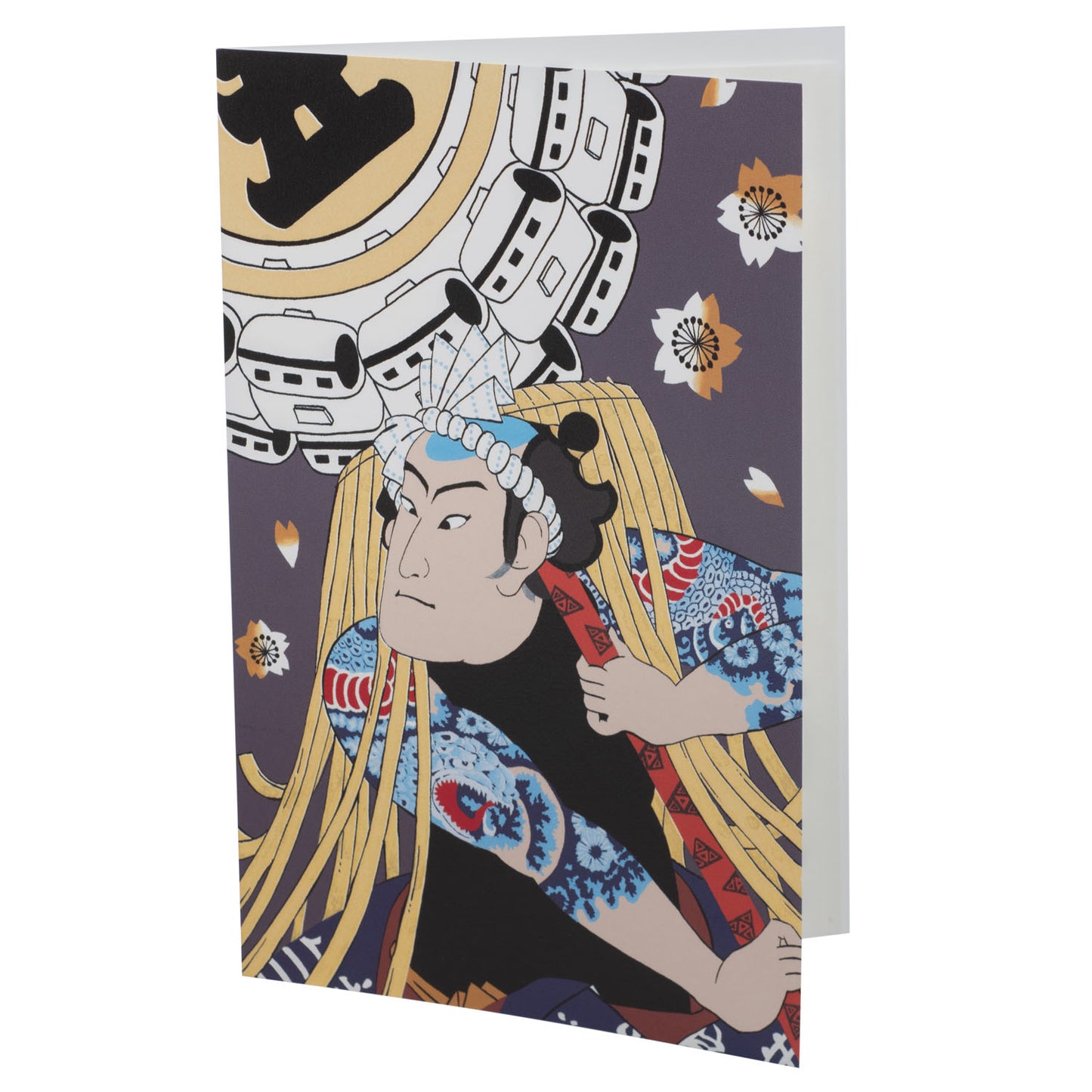 Pack 10 Kabuki Firefighter Japanese Greetings Cards design
