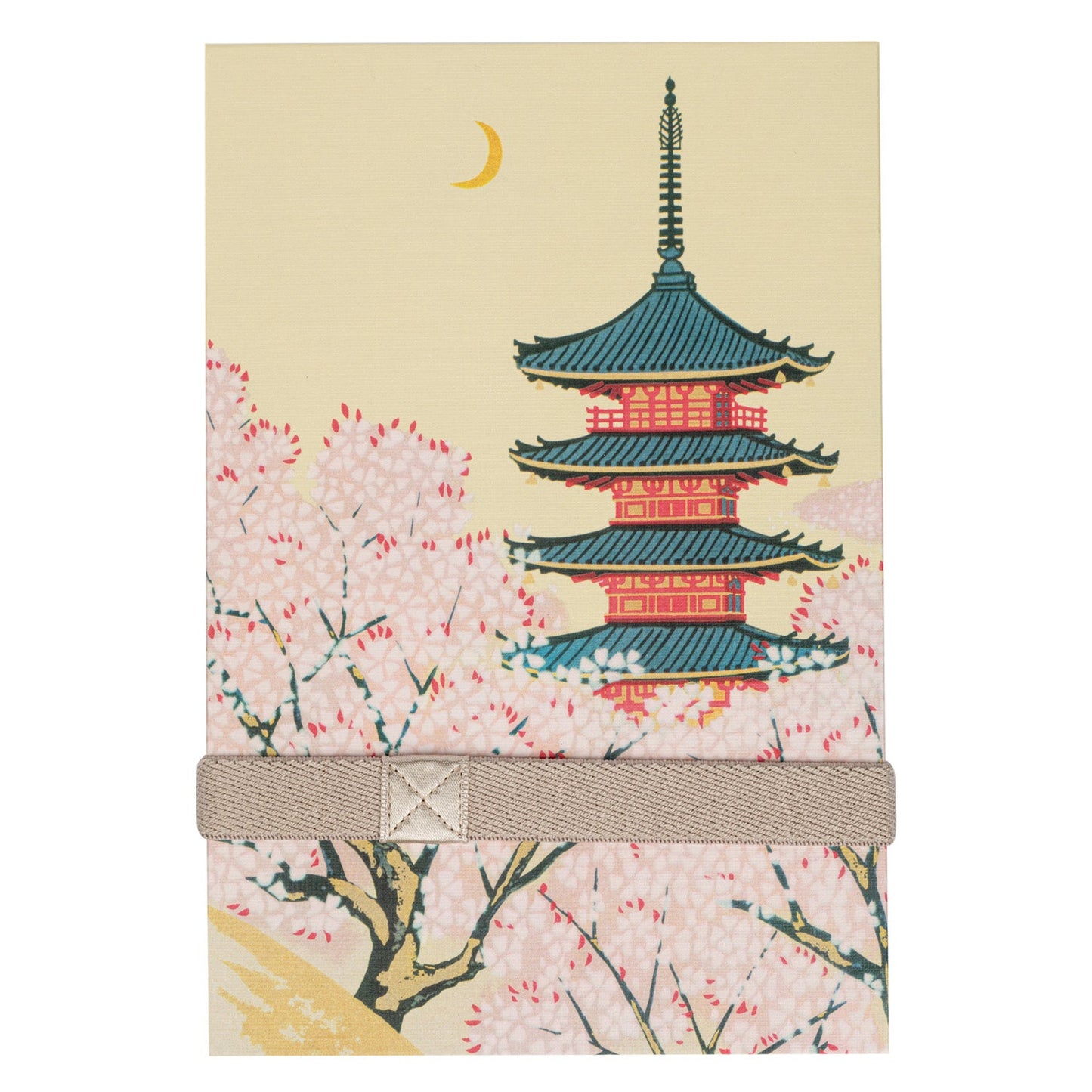 Pagoda and Cherry Blossom Japanese Stamp Book front