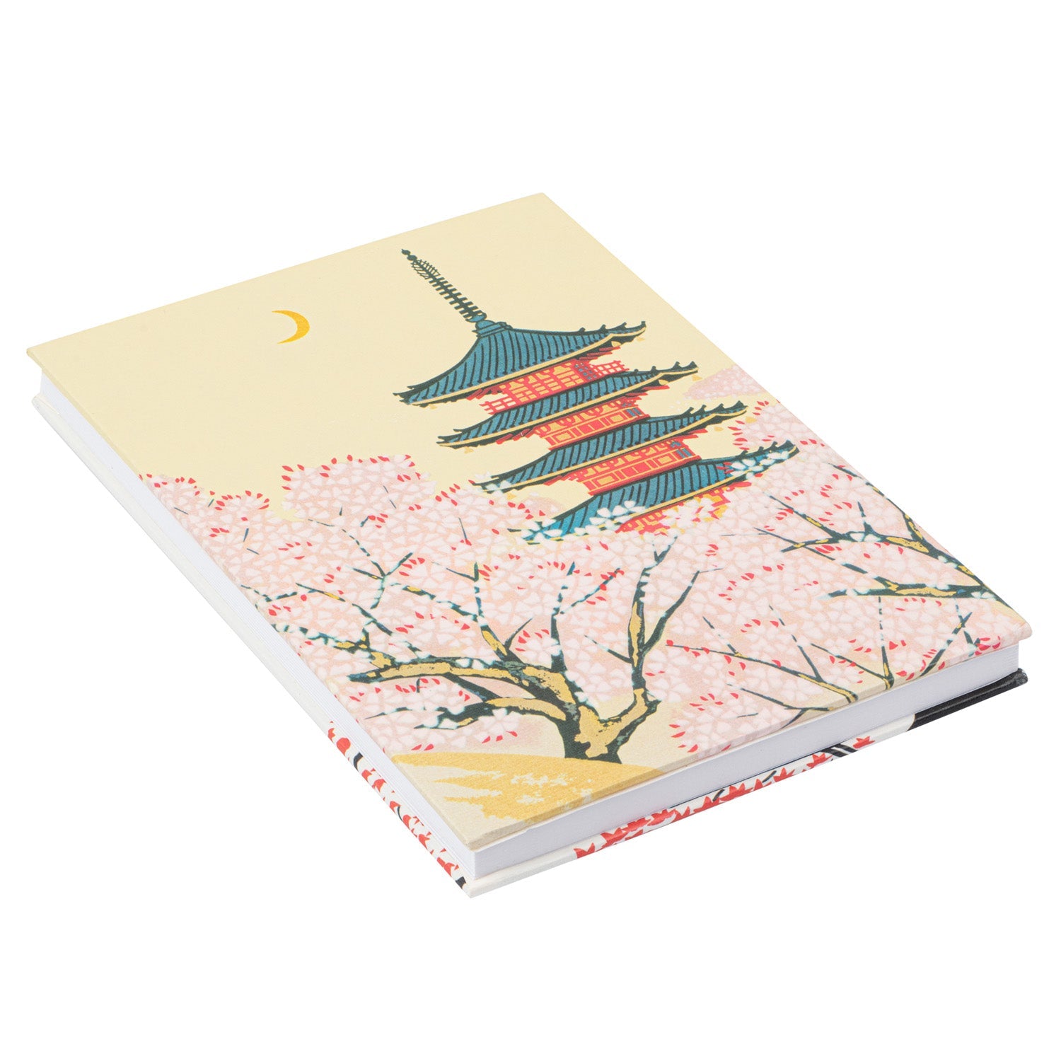 Pagoda and Cherry Blossom Japanese Stamp Book without strap