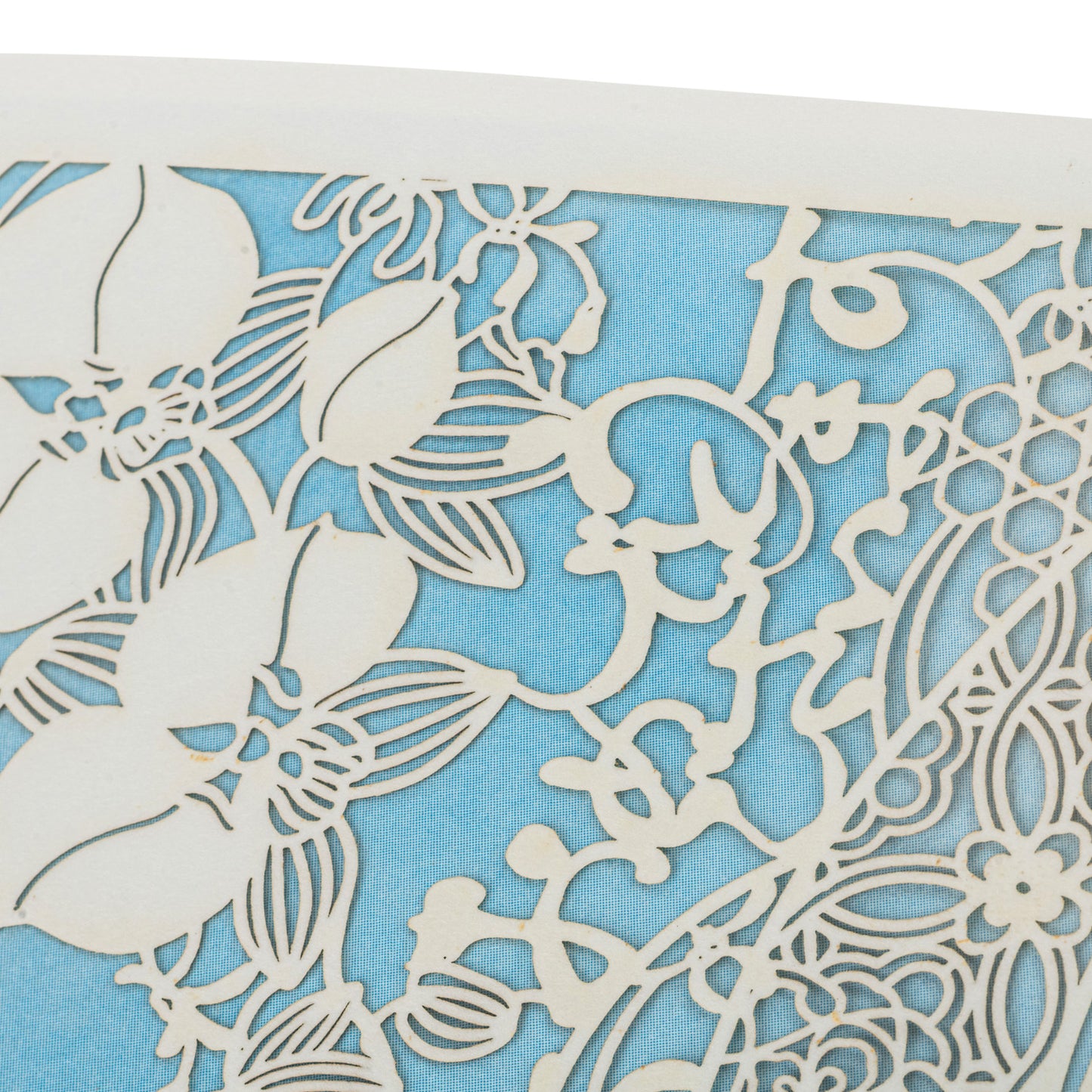 Pale Blue Lasercut Japanese Congratulations Card detail