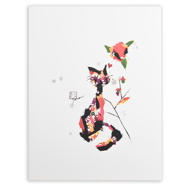 Paws For Thought Black Frame A5 Japanese Print only