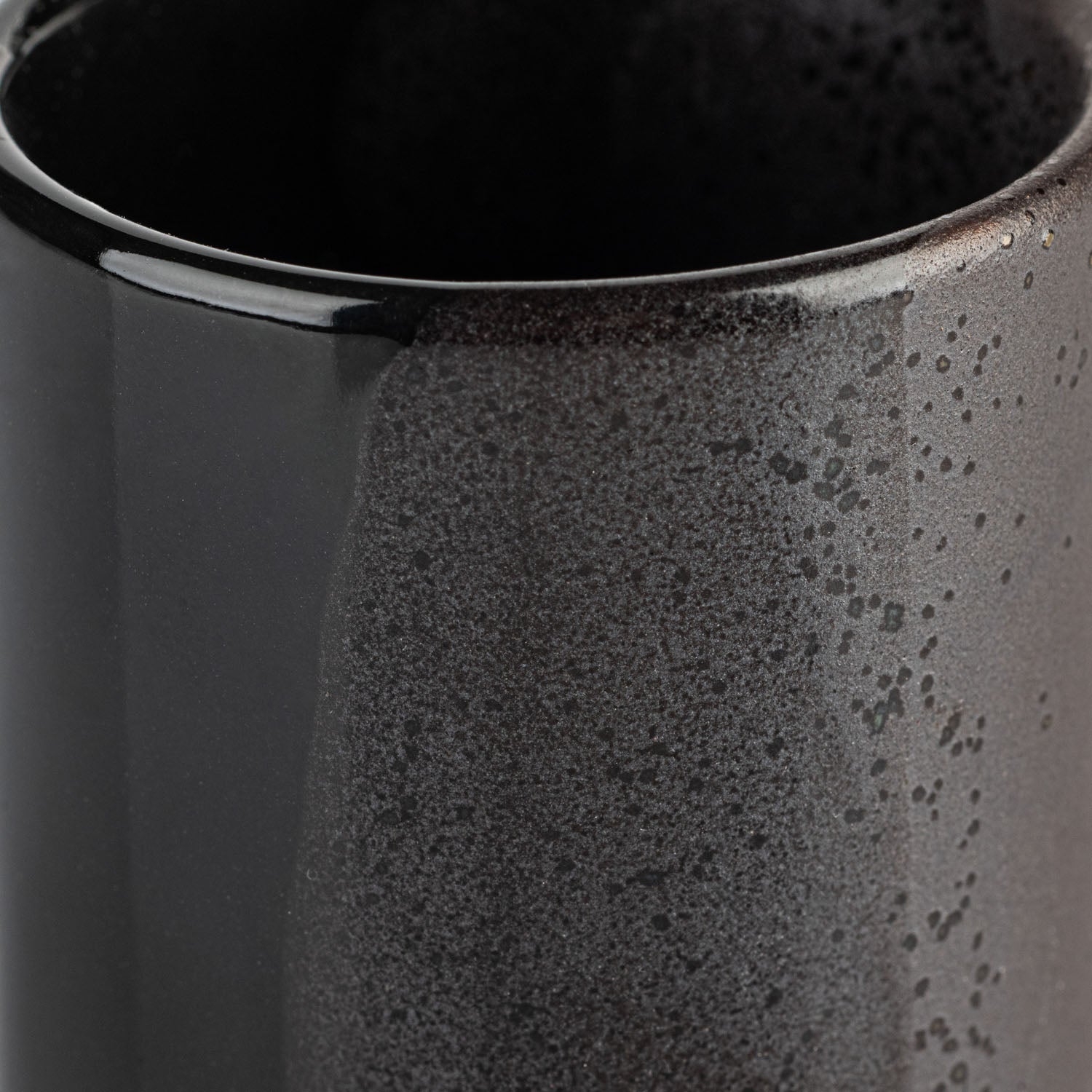Premium Black Nanban Japanese Sake Cup detail