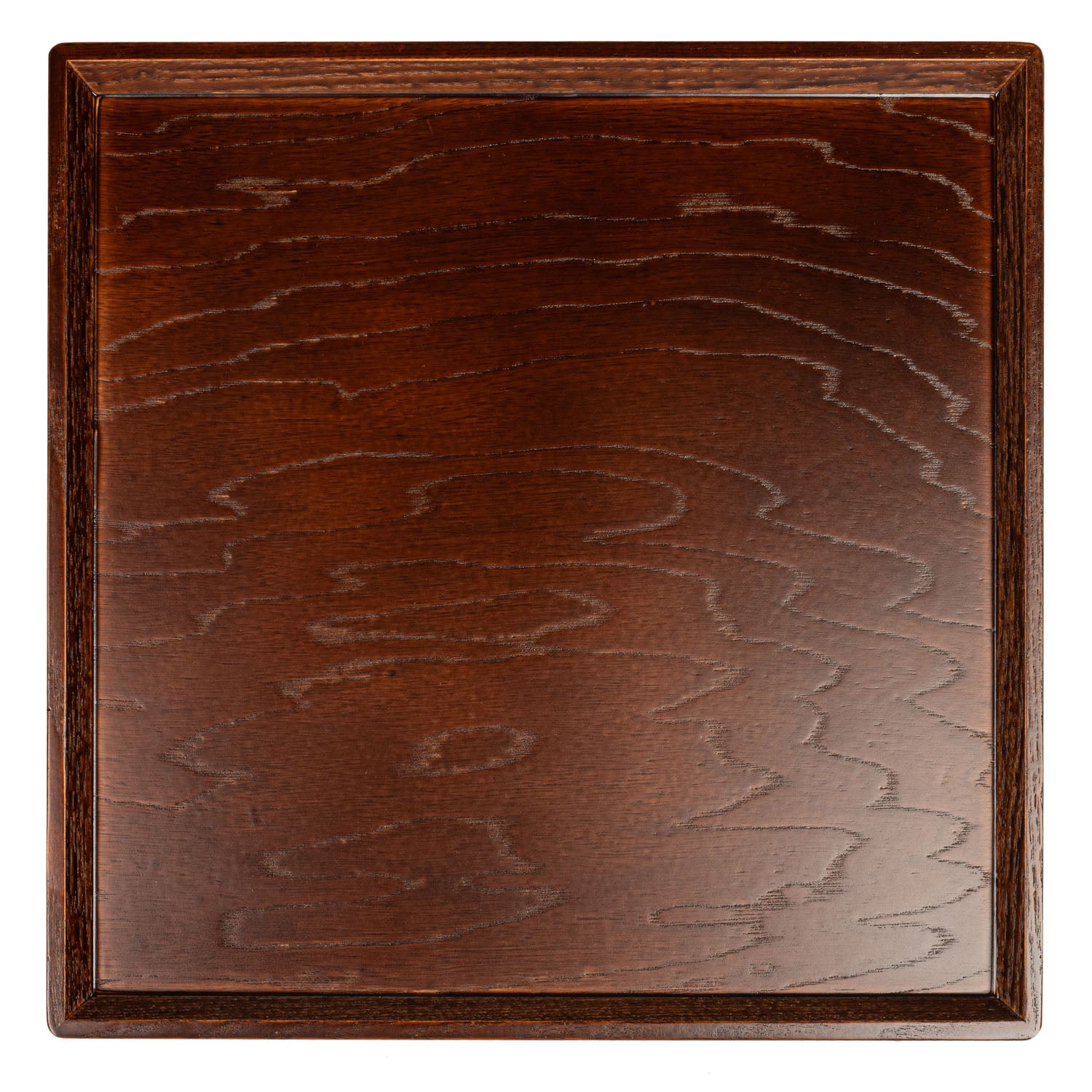 Premium Brown Square Japanese Wooden Tray top