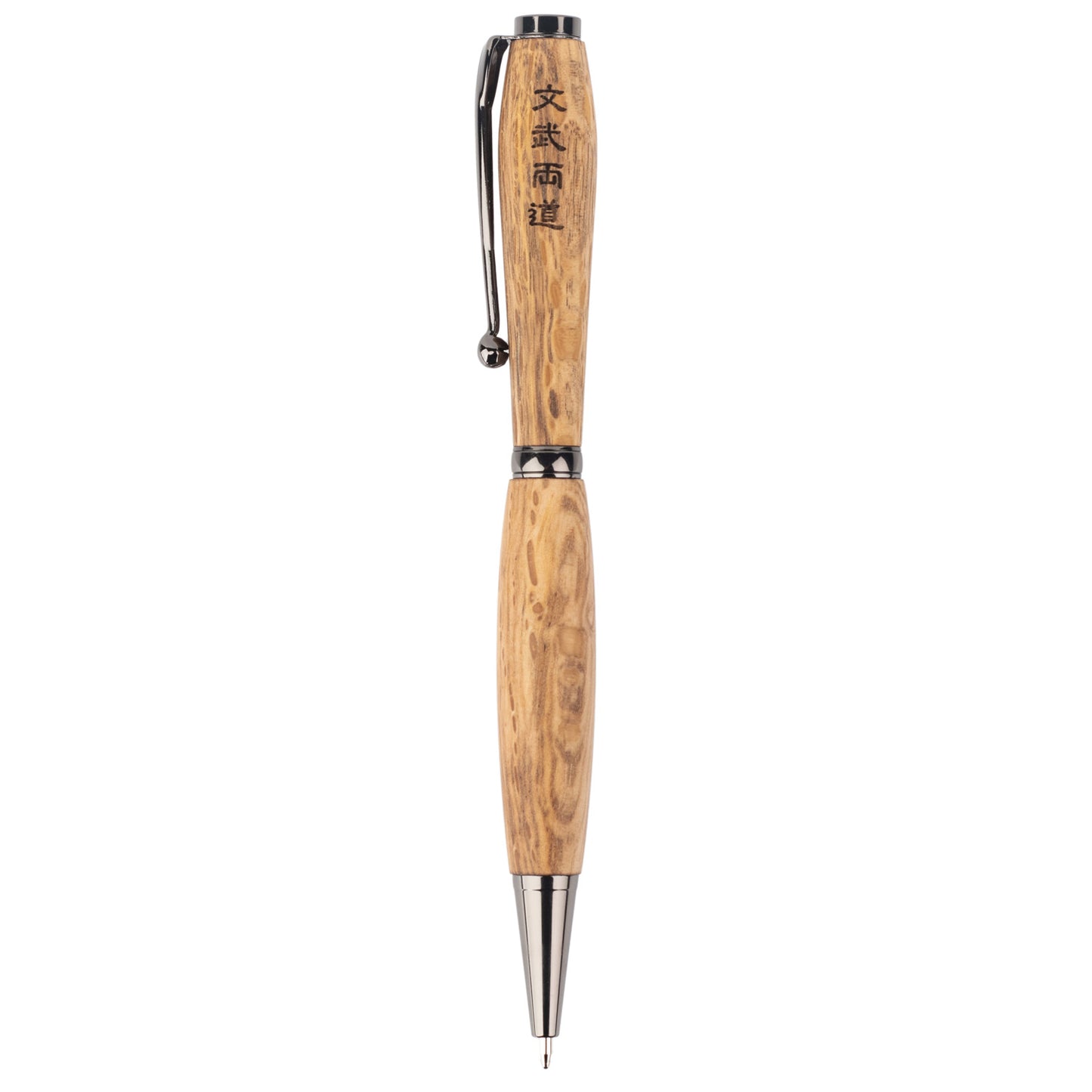 Premium Oak Wood Black Japanese Ballpoint Pen