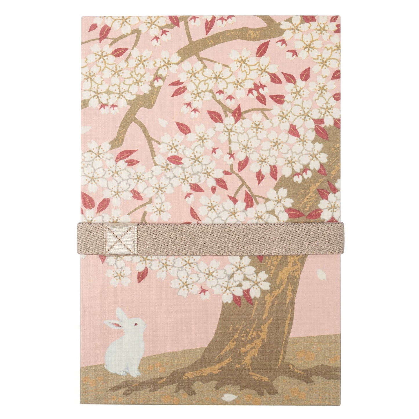 Rabbit and Cherry Blossom Japanese Stamp Book front