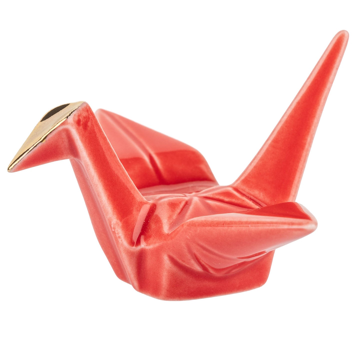 Red Crane Japanese Chopstick Rest back