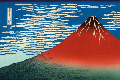Red Fuji Fine Wind Clear Morning Japanese Print small