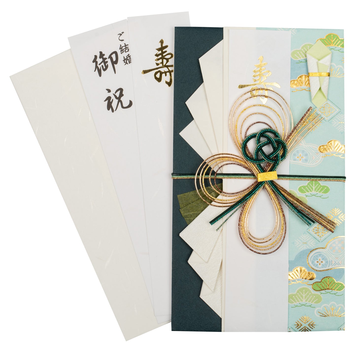 Rei Blue and Gold Knot Japanese Shugi Bukuro messages