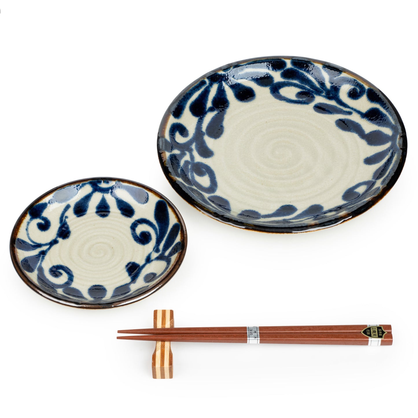 Ruri Karakusa Premium Japanese Plate Gift Set