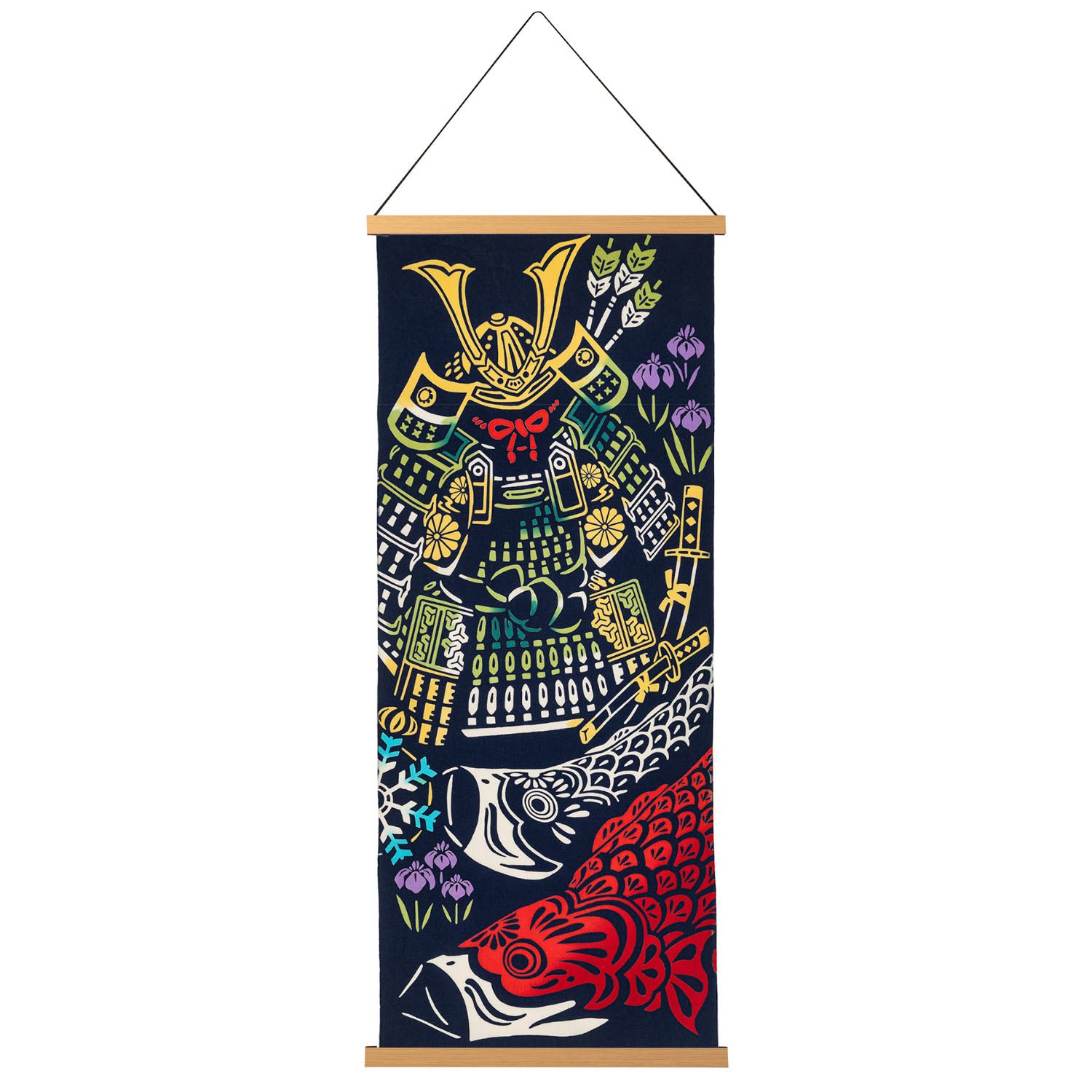 Samurai and Koi Japanese Tapestry Set