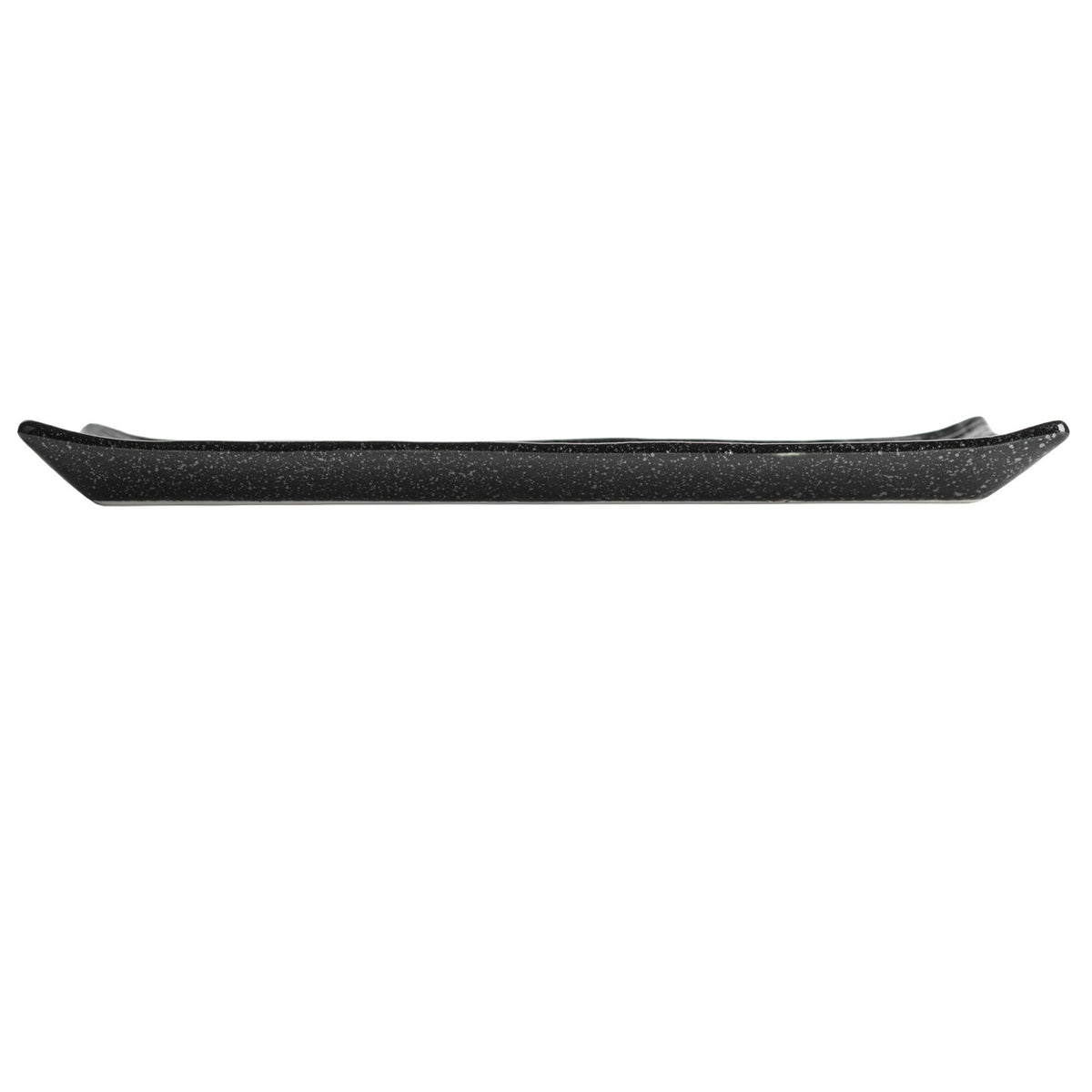 Shinogi Black Ribbed Japanese Ceramic Plate side