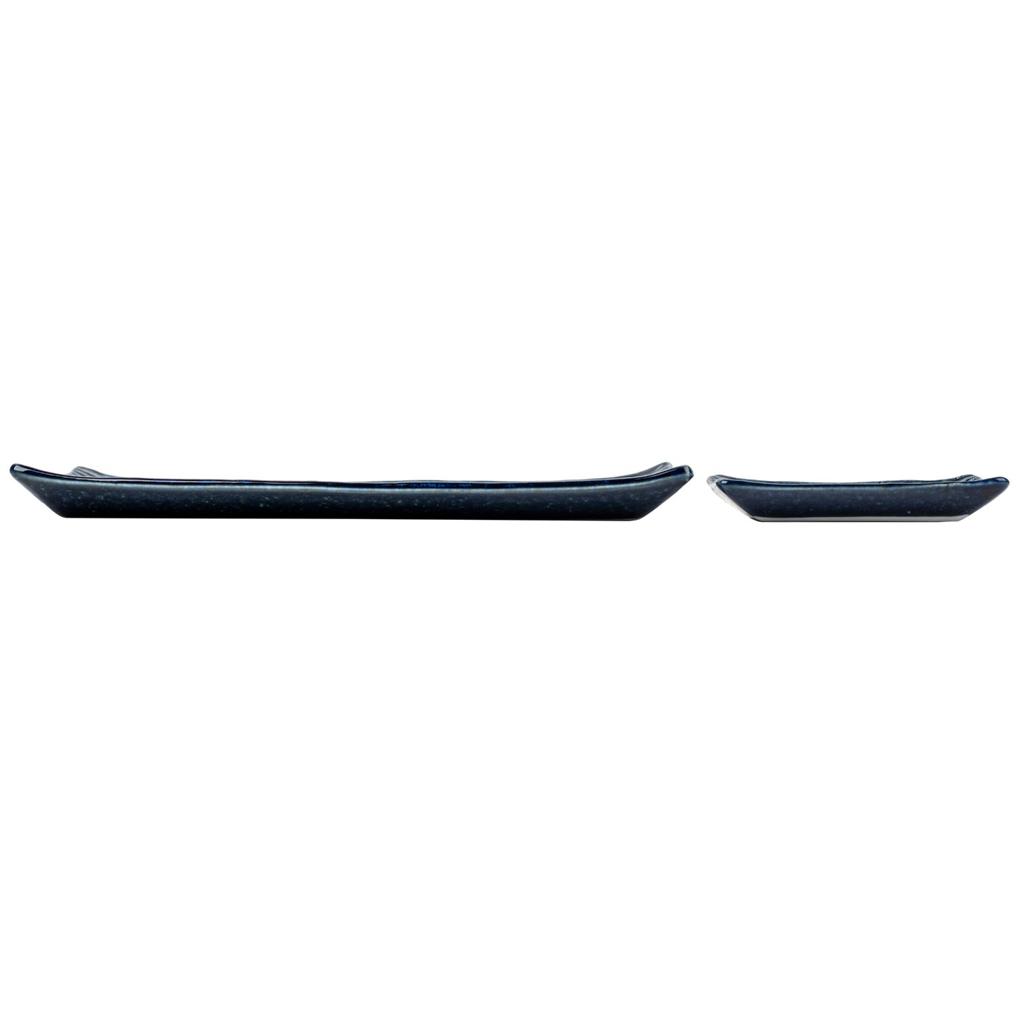 Shinogi Blue Ribbed Japanese Ceramic Sushi Set