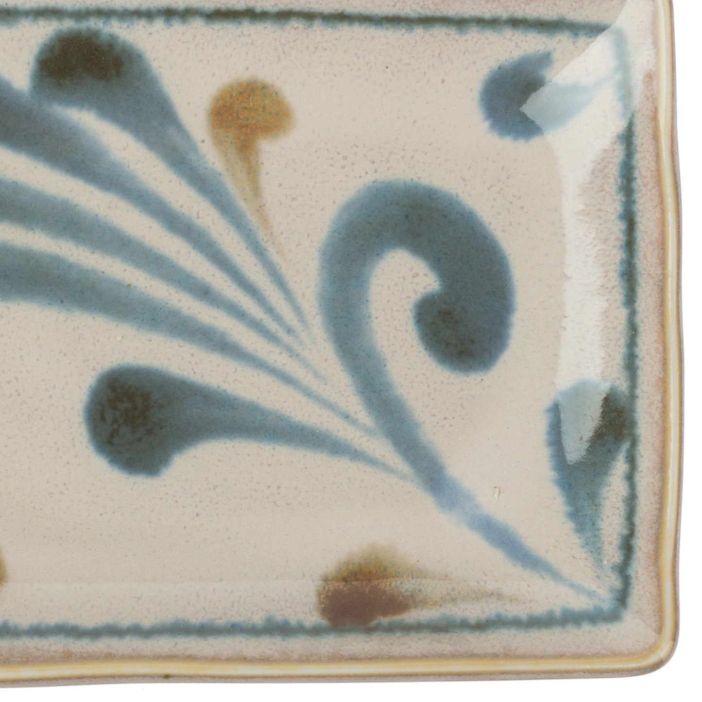Single Person Karakusa Brush Blue Sushi Set close up