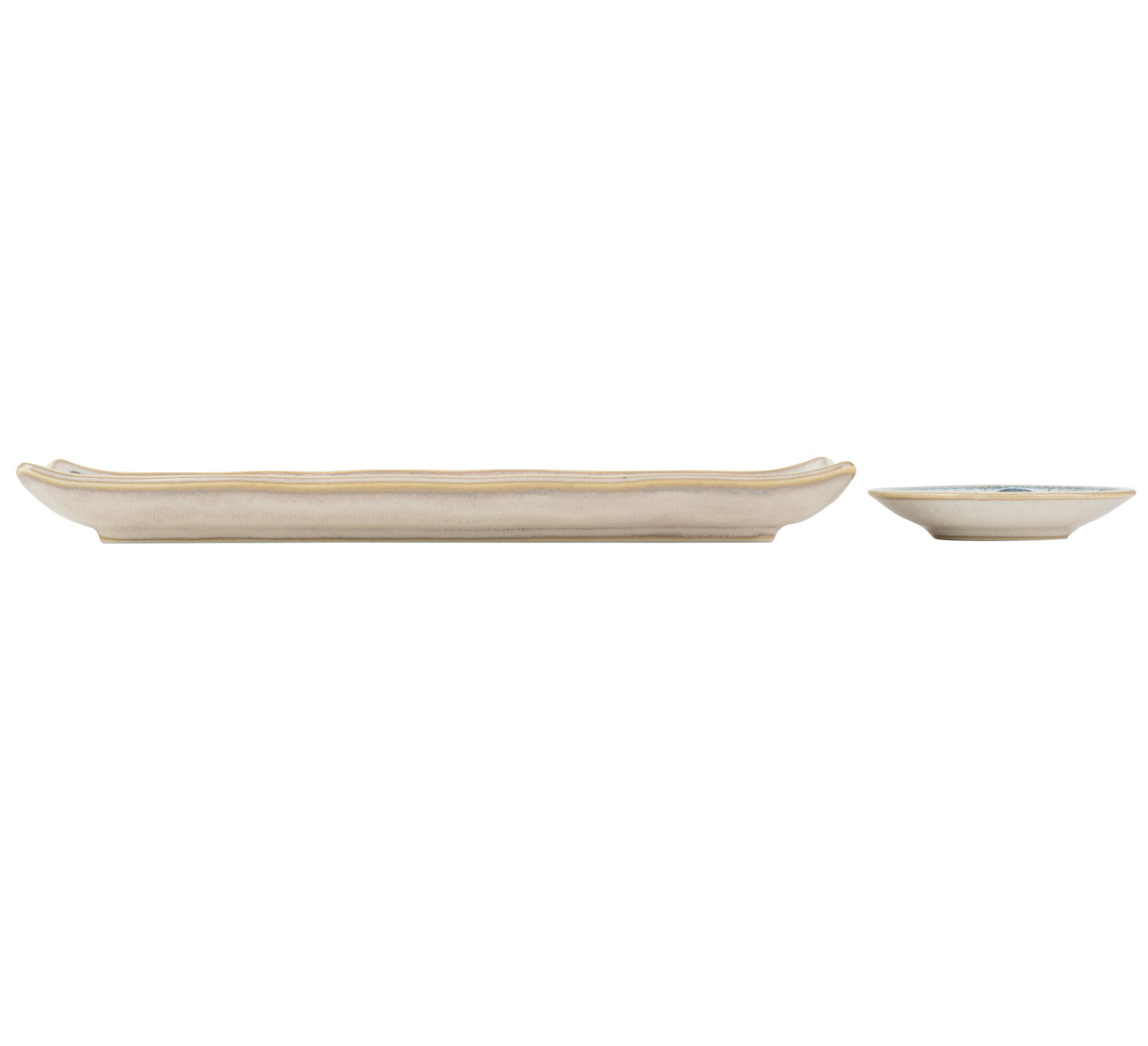 Single Person Karakusa Brush Blue Sushi Set side