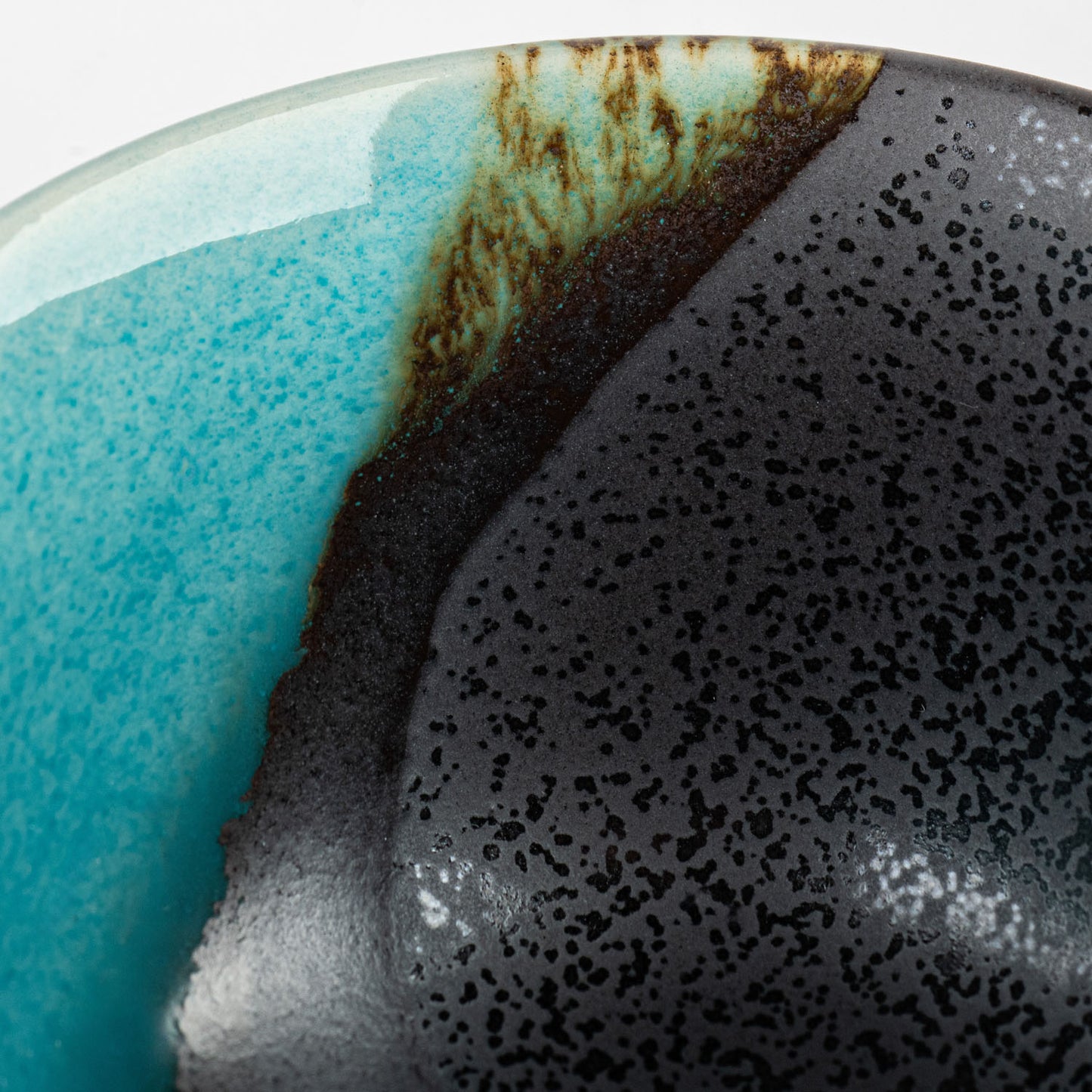 Sora Blue and Grey Japanese Tea Cup detail