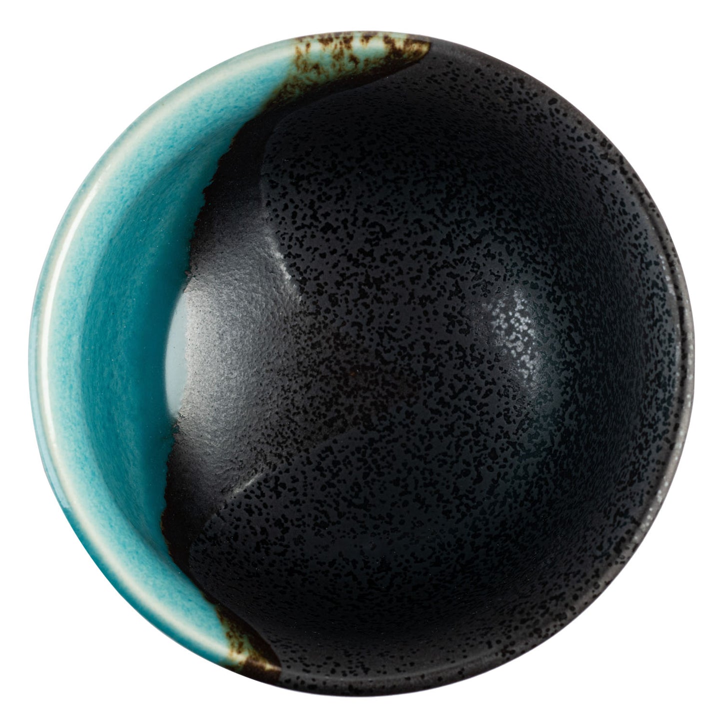 Sora Blue and Grey Japanese Tea Cup top