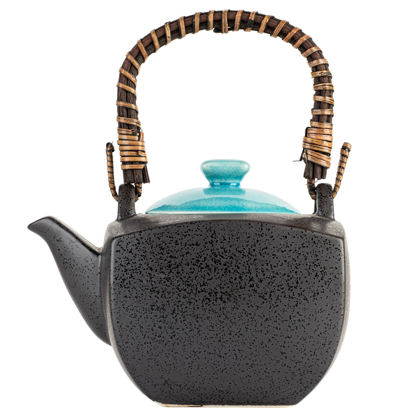 Sora Blue and Grey Japanese Tea Pot side