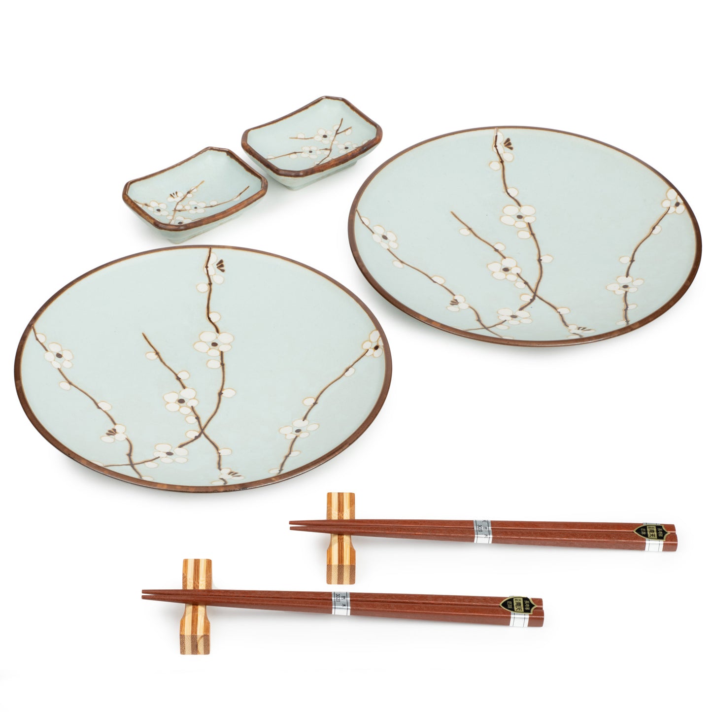Soushun Cherry Blossom Japanese Dinner Plate and Dish Set