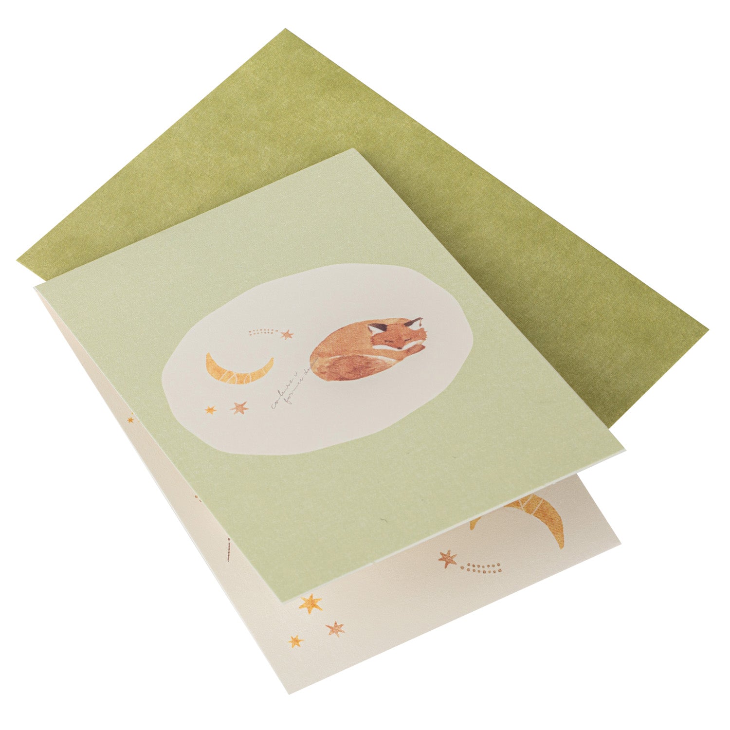 Star and Animals Mini Pop Open Japanese Birthday Card back and envelope