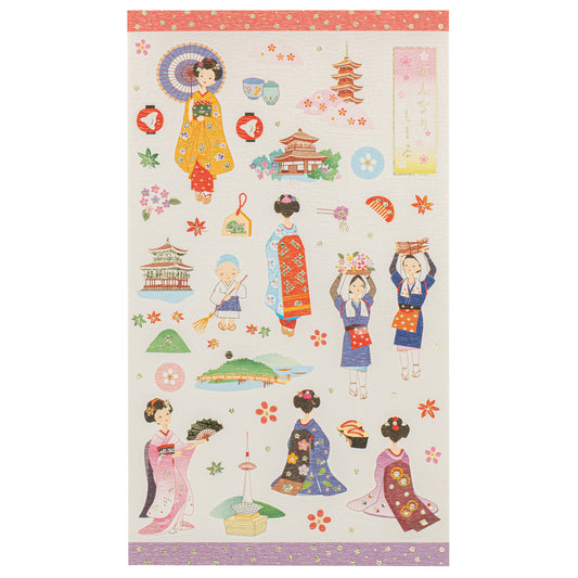 Temple Sheet Paper Japanese Stickers