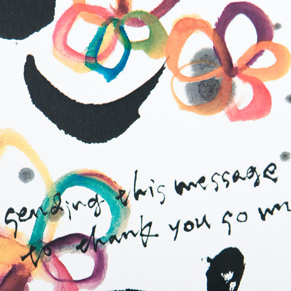 Thank You So Much Black Frame A5 Japanese Print detail