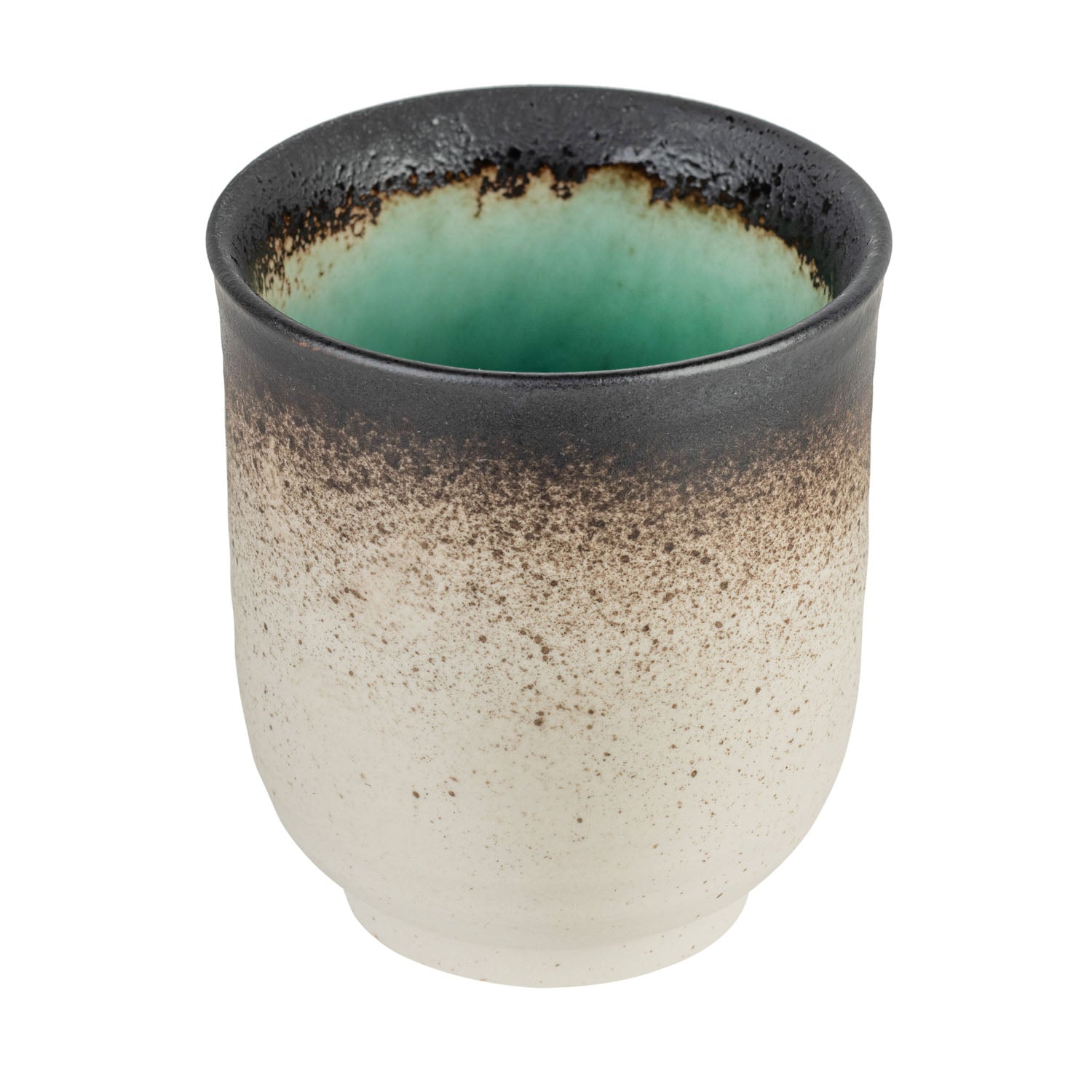 Turquoise Crackleglaze Japanese Tea Cup