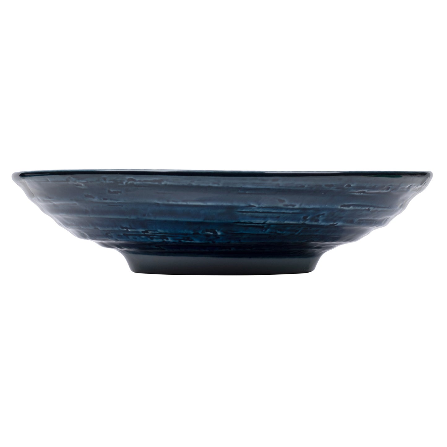 Whale Indigo Blue Ceramic Japanese Bowl side