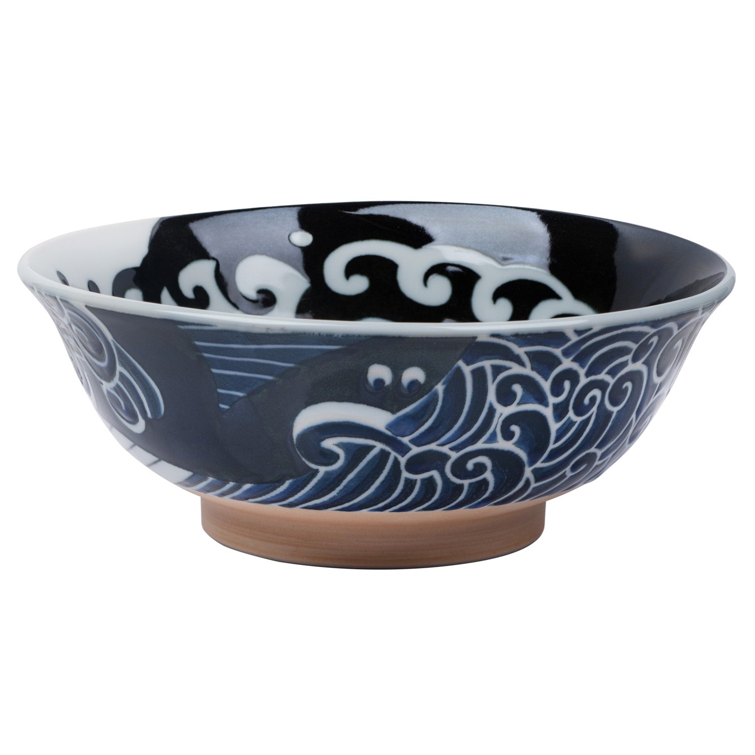 Whale Indigo Blue Japanese Ramen Bowl