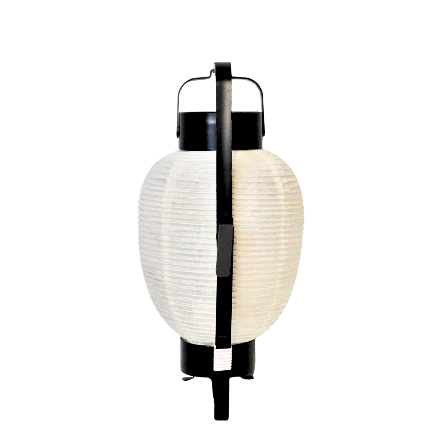 White Edo Style Japanese Paper Lantern back