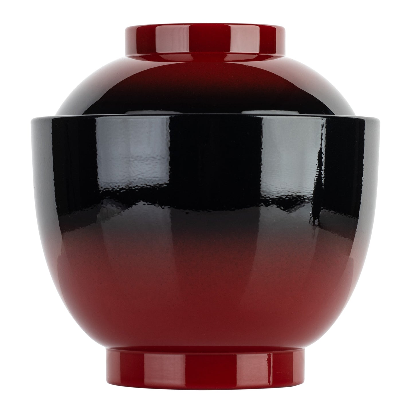 Yamato Small Japanese Lacquer Miso Bowl and Lid side
