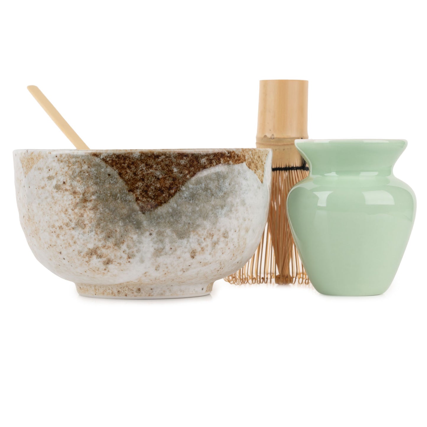 Yukishino Japanese Matcha Tea Bowl Gift Set side