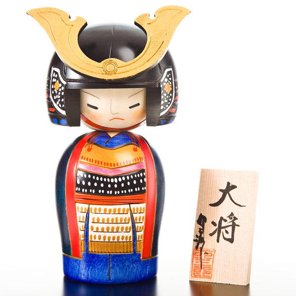 Samurai General Japanese Kokeshi Doll