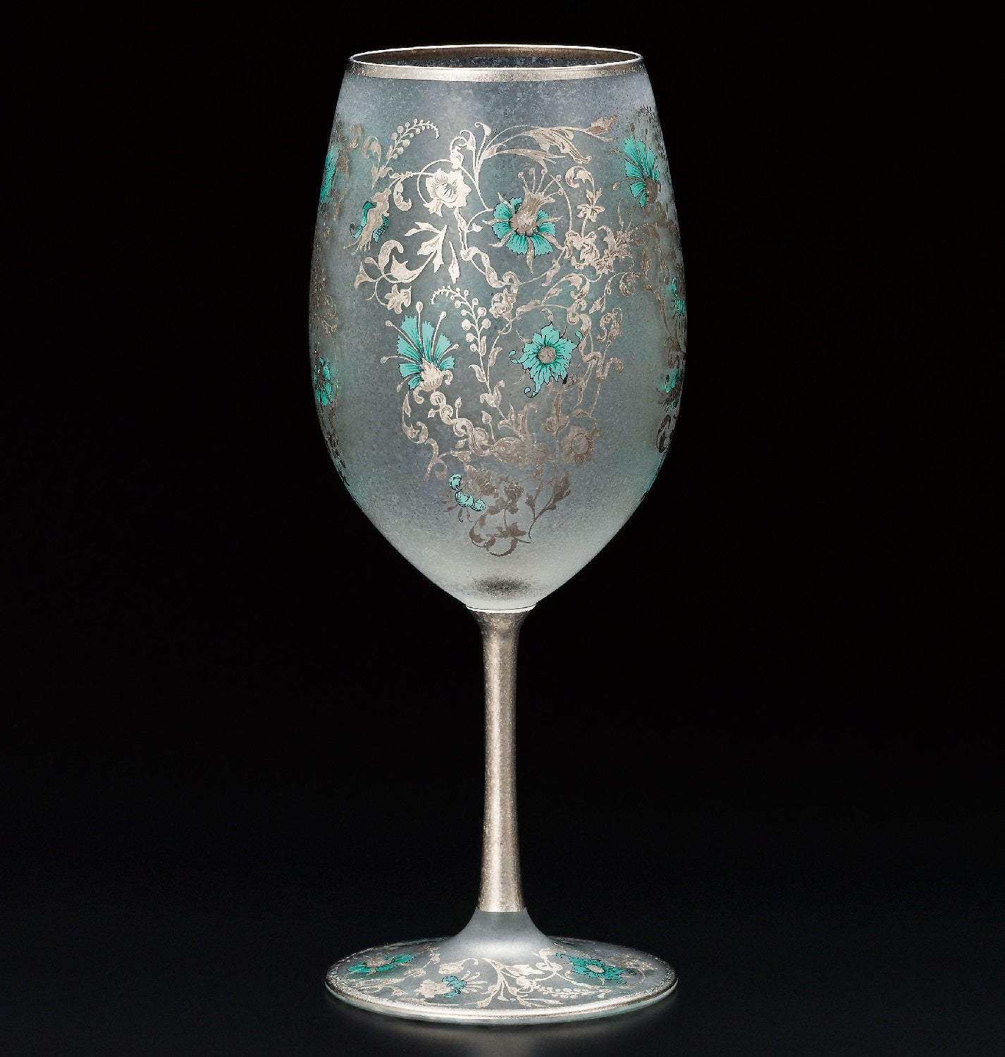 Arabesque Silver Premium Japanese Wine Glass