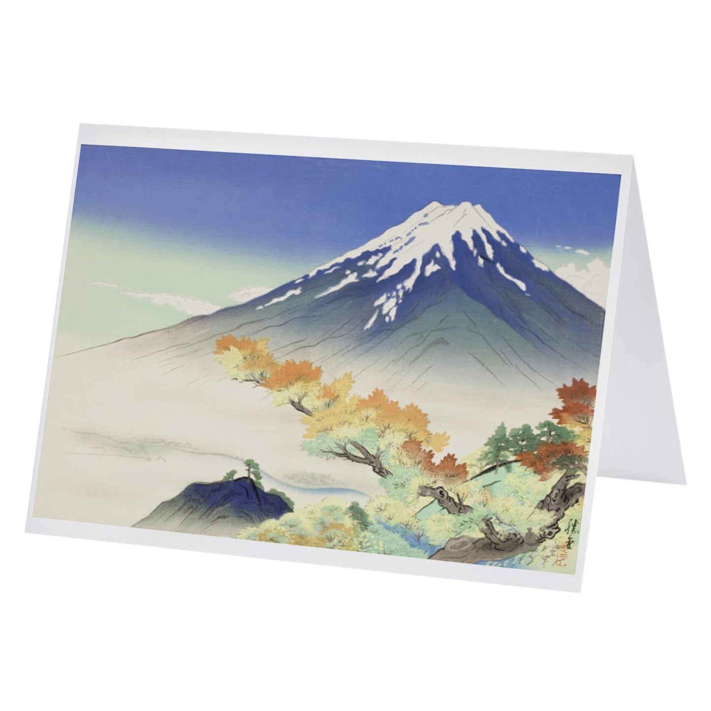 Autumn Fuji Japanese Greetings Card
